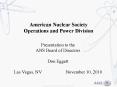 American Nuclear Society Operations and Power Division PowerPoint PPT Presentation