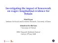 Investigating the impact of housework on wages: longitudinal evidence for Britain PowerPoint PPT Presentation