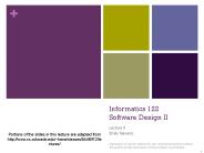 Informatics 122 Software Design II