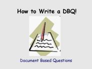 How to Write a DBQ!