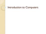 Introduction to Computers