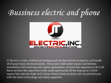 Bussiness electric and phone