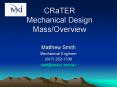 CRaTER Mechanical Design Mass/Overview PowerPoint PPT Presentation