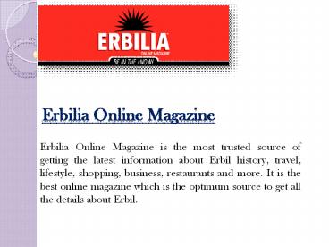 Find latest information about Erbil projects