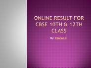 Online Result for CBSE 10th & 12th Class