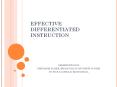 EFFECTIVE DIFFERENTIATED INSTRUCTION PowerPoint PPT Presentation
