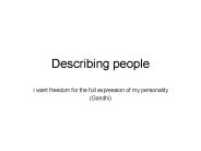 Describing people