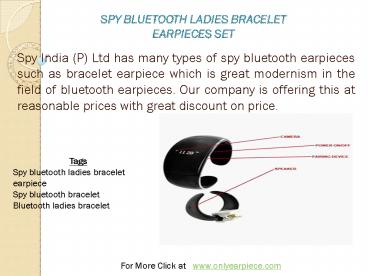 Spy Bluetooth Earpiece Gadgets