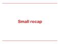 Small recap PowerPoint PPT Presentation