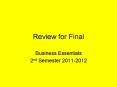 Review for Final PowerPoint PPT Presentation