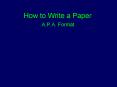 How to Write a Paper PowerPoint PPT Presentation