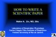 HOW TO WRITE A SCIENTIFIC PAPER PowerPoint PPT Presentation