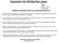 Parameters for Writing Your paper: PowerPoint PPT Presentation
