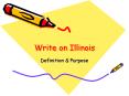 Write on Illinois PowerPoint PPT Presentation