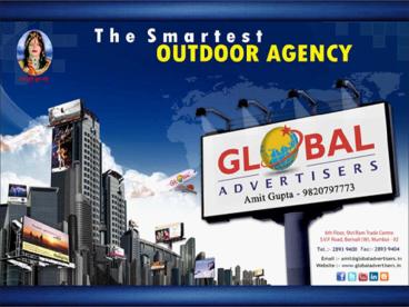 Outdoor advertising through billboards in Mumbai,Maharashtra,India