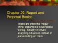 Chapter 29: Report and Proposal Basics PowerPoint PPT Presentation