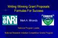 Writing Winning Grant Proposals: Formulas For Success PowerPoint PPT Presentation