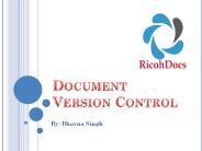 RicohDocs Document Version Control Management System