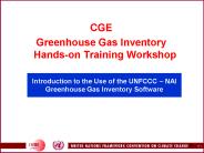 Introduction to the Use of the UNFCCC 