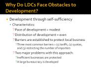Why Do LDCs Face Obstacles to Development?