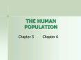 THE HUMAN POPULATION PowerPoint PPT Presentation
