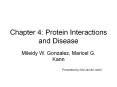 Chapter 4: Protein Interactions and Disease PowerPoint PPT Presentation