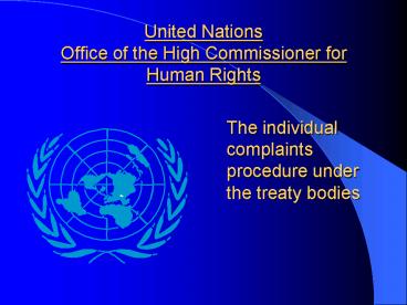 United Nations Office of the High Commissioner for Human Rights