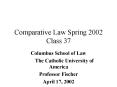 Comparative Law Spring 2002 Class 37 PowerPoint PPT Presentation