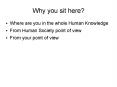 Why you sit here? PowerPoint PPT Presentation