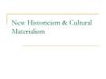 New Historicism PowerPoint PPT Presentation