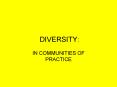 DIVERSITY: PowerPoint PPT Presentation