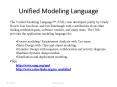 Unified Modeling Language PowerPoint PPT Presentation
