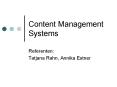 Content Management Systems PowerPoint PPT Presentation