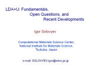 LDA U: Fundamentals,