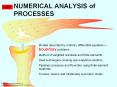 NUMERICAL ANALYSIS of PROCESSES PowerPoint PPT Presentation