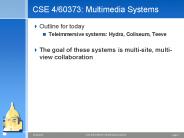 CSE 4/60373: Multimedia Systems