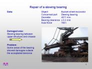 Repair of a slewing bearing