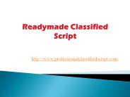 Readymade Classified Script
