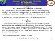 RELATIONS FOR 1D BEDLOAD TRANSPORT