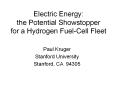 Electric Energy: the Potential Showstopper for a Hydrogen Fuel-Cell Fleet PowerPoint PPT Presentation