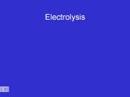 Electrolysis