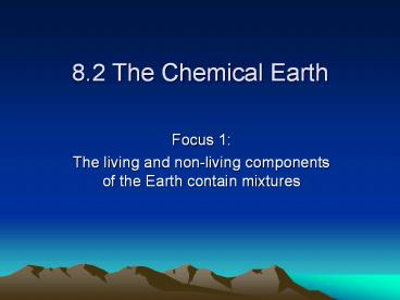 8.2 The Chemical Earth