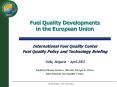 Fuel Quality Developments PowerPoint PPT Presentation