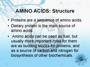 AMINO ACIDS: Structure