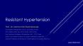 Resistant Hypertension PowerPoint PPT Presentation