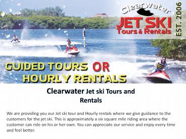 Clearwater beach Jet Ski Rentals
