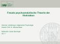 Freuds psychoanalytische Theorie der Motivation PowerPoint PPT Presentation