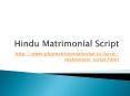 Hindu Matrimonial Script, Muslim Matrimonial Script, Christian Matrimonial Script PowerPoint PPT Presentation