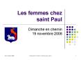 Les femmes chez saint Paul PowerPoint PPT Presentation