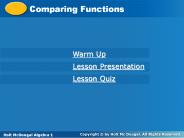 Comparing Functions